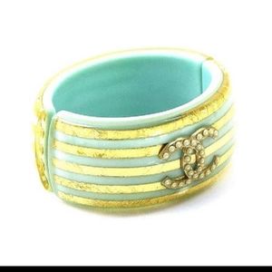 Cruise turquoise blue with gold CC bracelet bangle